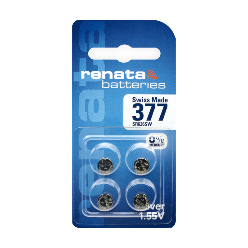Renata 377 4pk Watch Battery - 377/376, SR626SW, 280-39, GS4 – Watch Parts  Direct